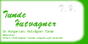 tunde hutvagner business card